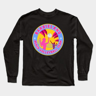 Barbieland beach volleyball team logo Long Sleeve T-Shirt